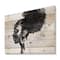 Designart - Monochrome Portrait of African American Woman I - Modern Print on Natural Pine Wood